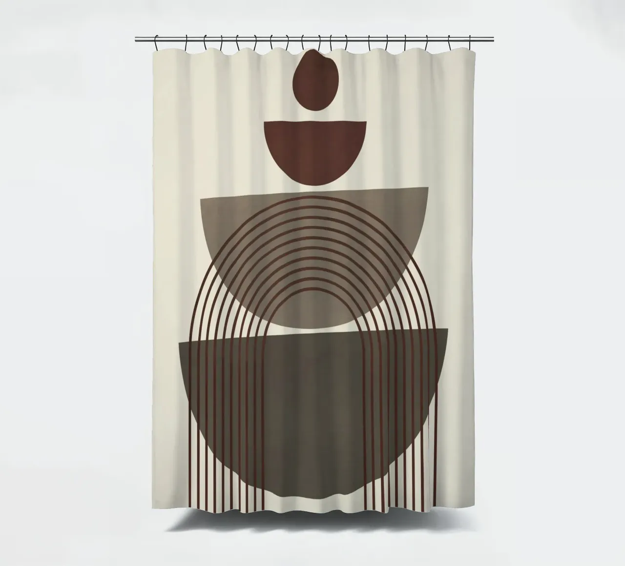 Plain mid century shower curtain by Little Dean