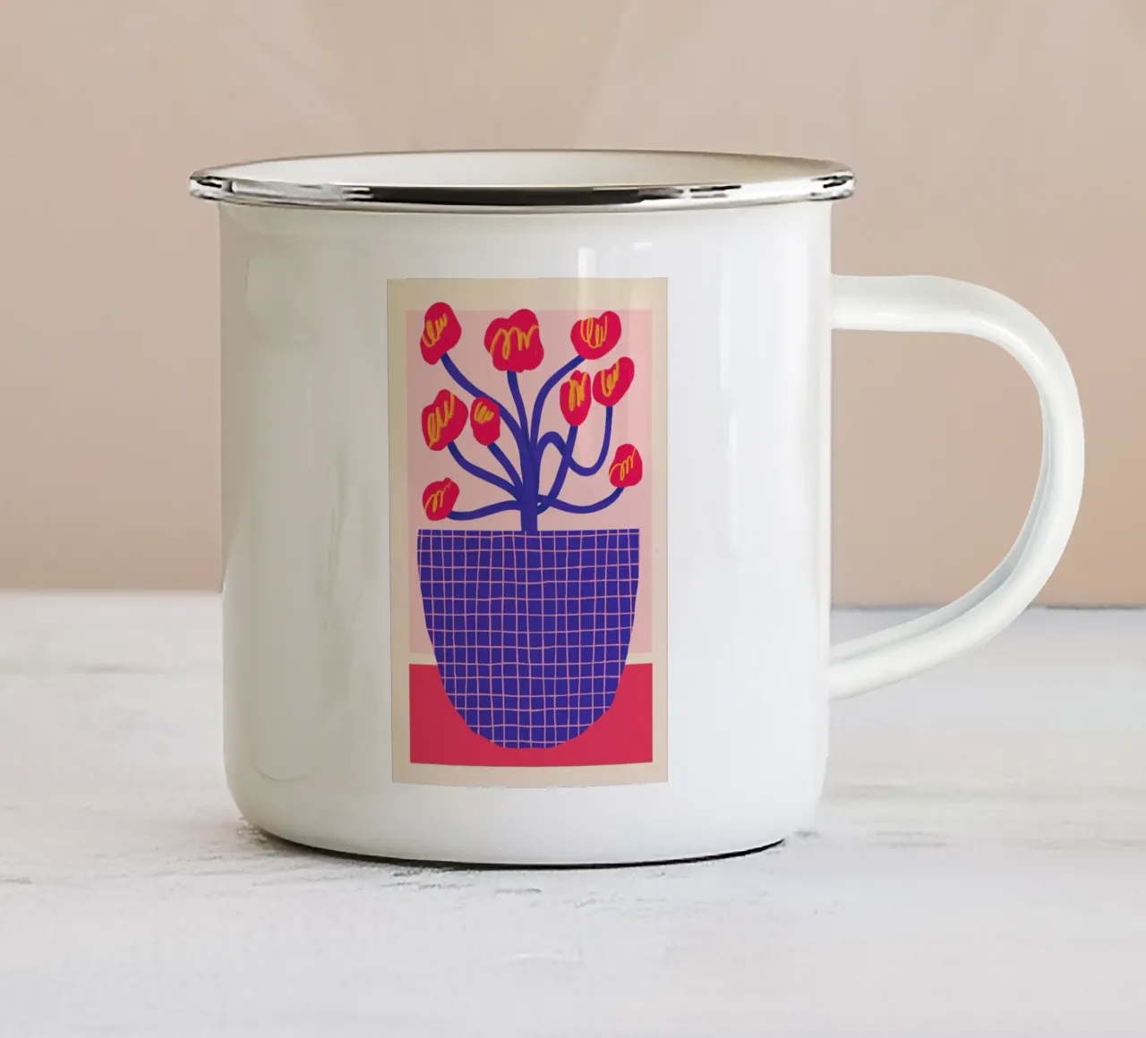 Flowerpot tazza in smalto da Pure