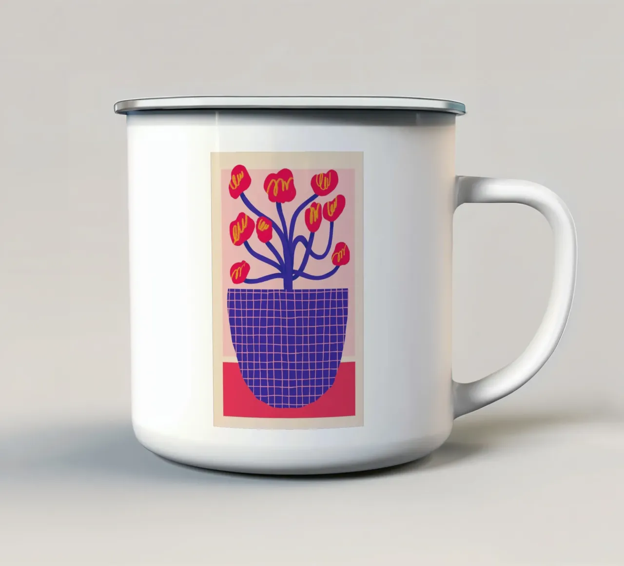 Flowerpot tazza in smalto da Pure