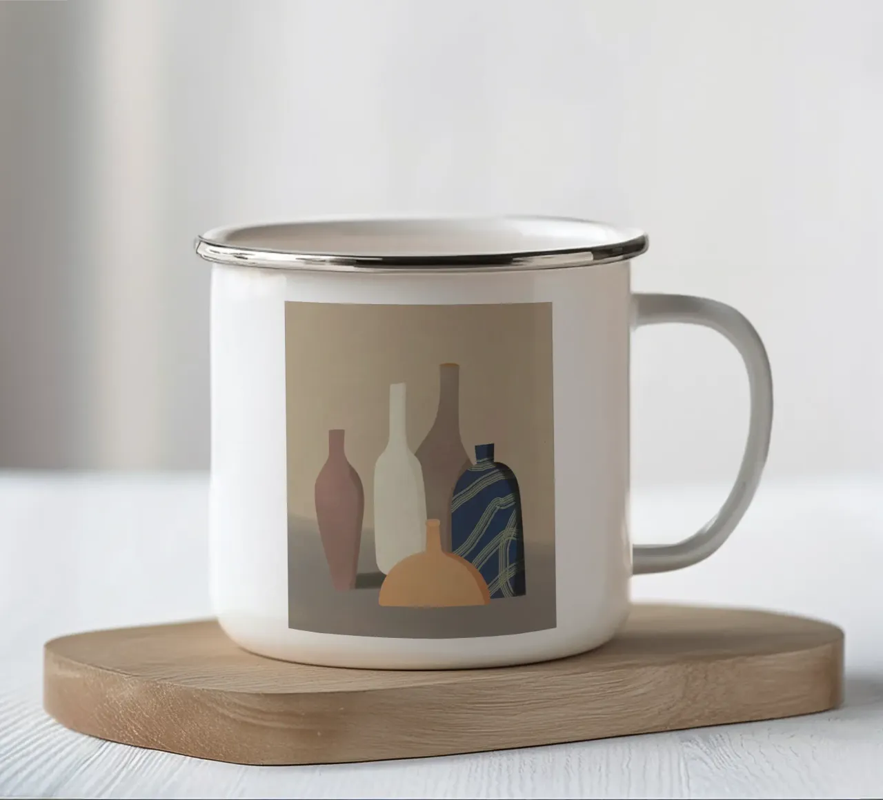 Natura morta in ceramica 06 tazza in smalto da Little Dean