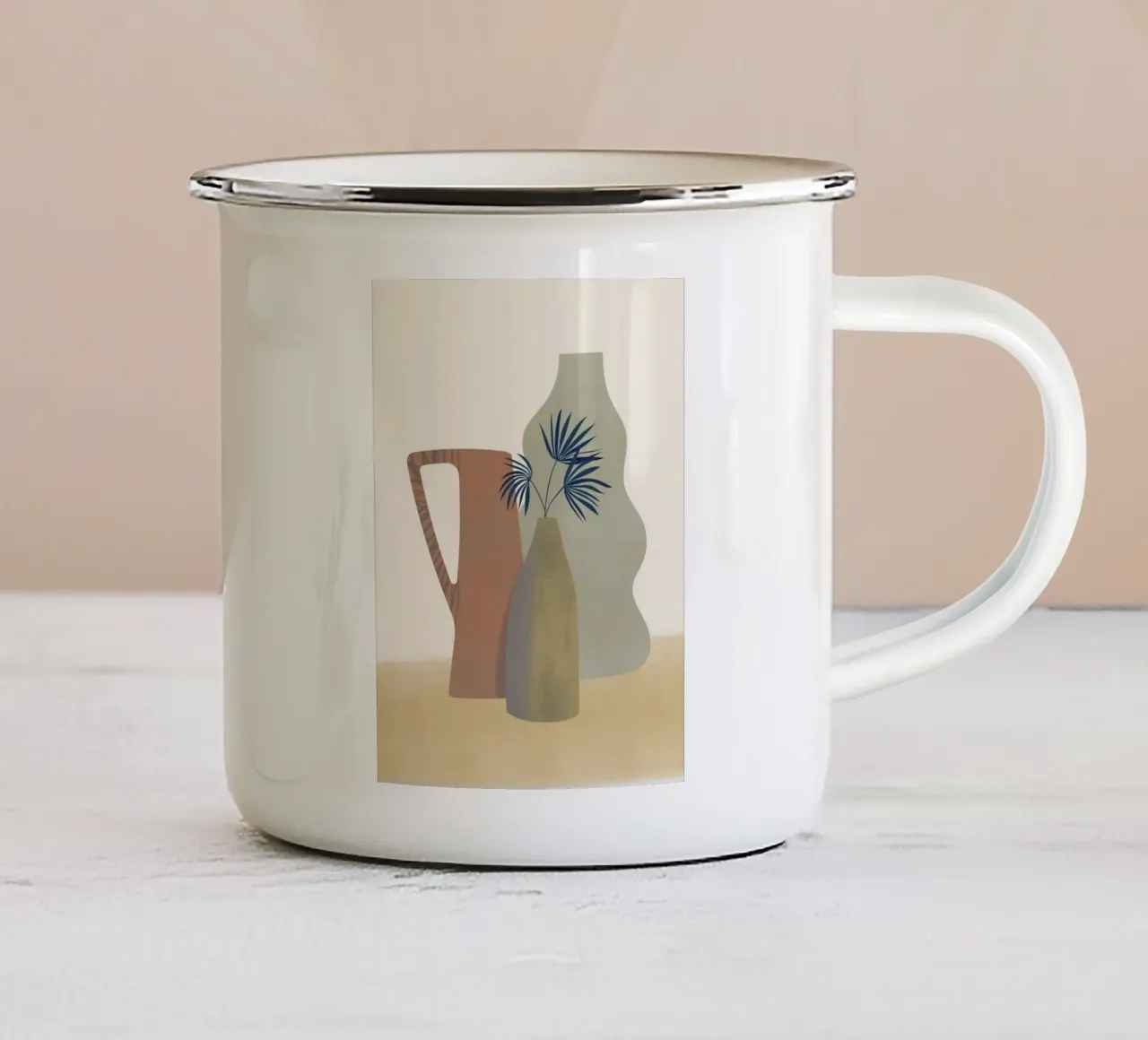 Natura morta in ceramica 07 tazza in smalto da Little Dean