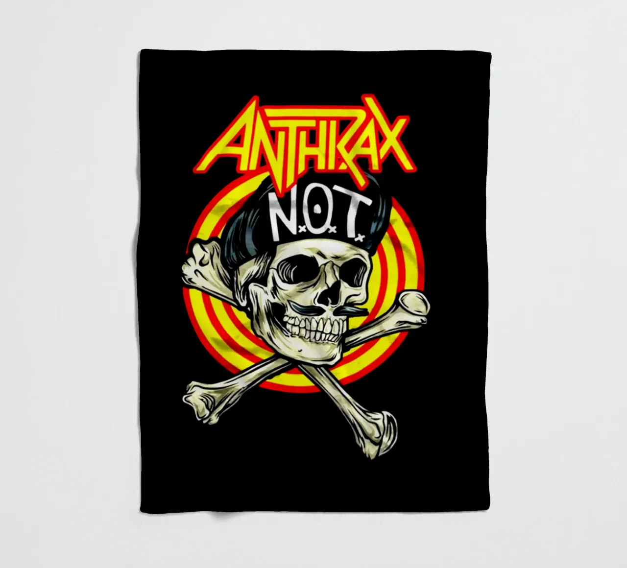 Banda Vintage Rock Anthrax coperta in pile da https://www.juniqe.com/uk/shop/Henndraws