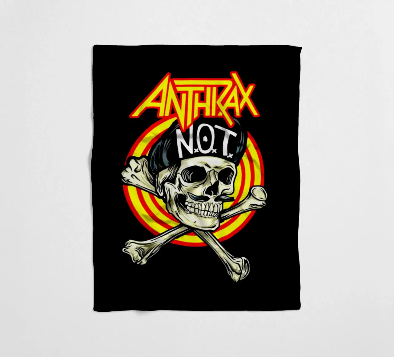 Banda Vintage Rock Anthrax coperta in pile da https://www.juniqe.com/uk/shop/Henndraws