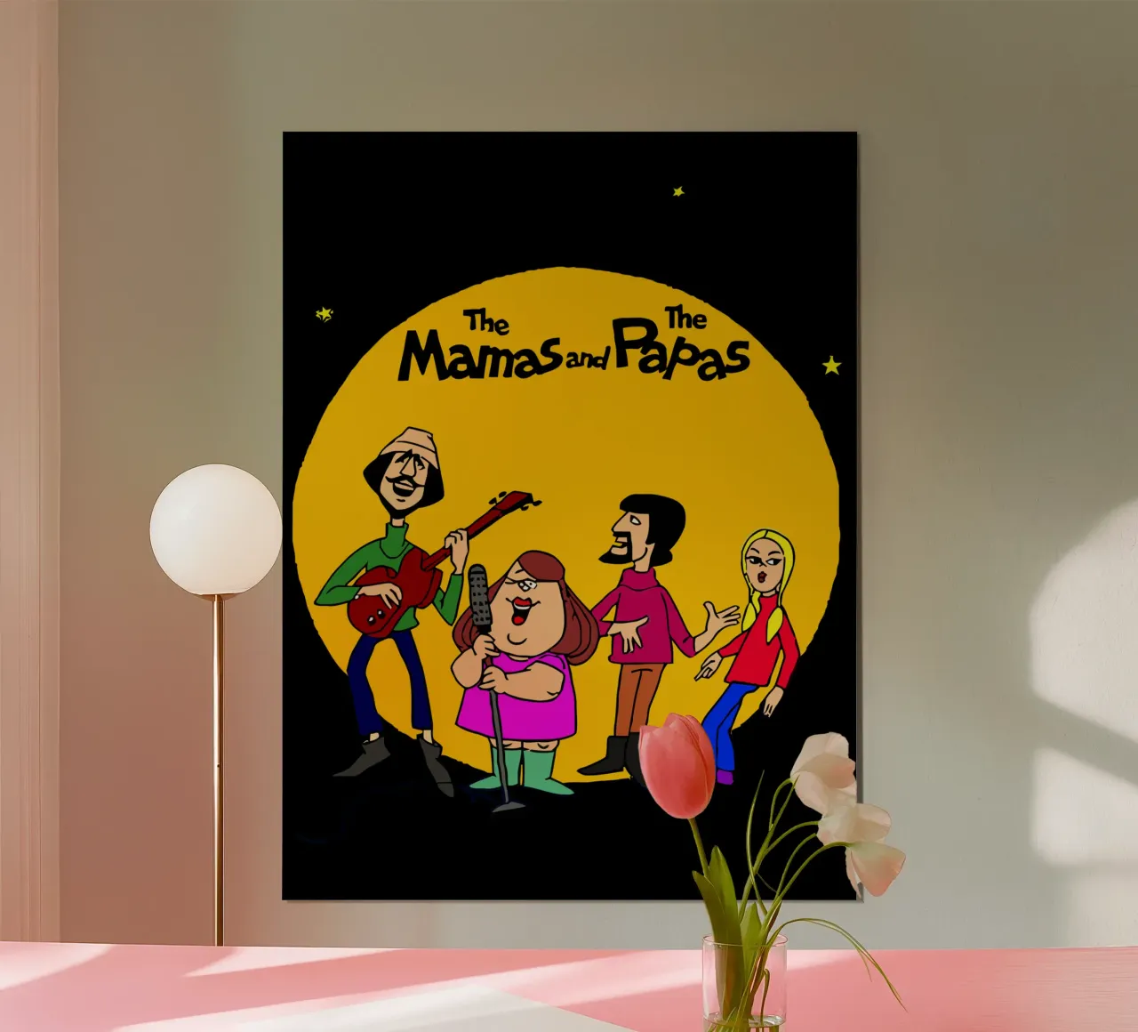 The Mamas & the Papas poster con telaio in alluminio da Gladysrg