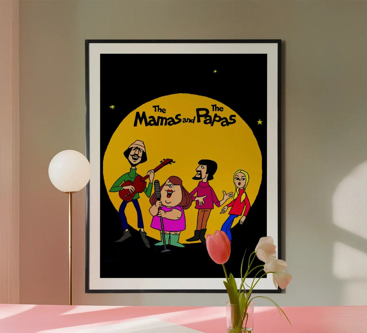 The Mamas & the Papas poster con telaio in alluminio da Gladysrg