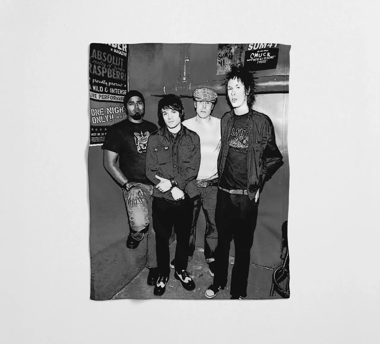 sum 41 band art coperta in pile da vanhesling