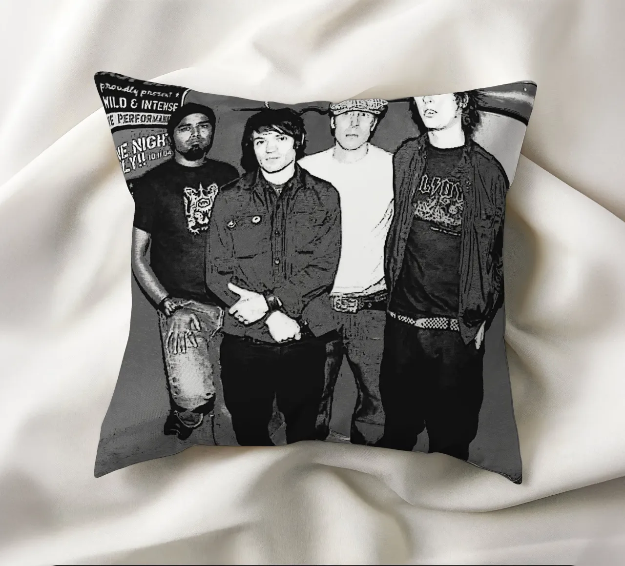 sum 41 band art cuscino da vanhesling