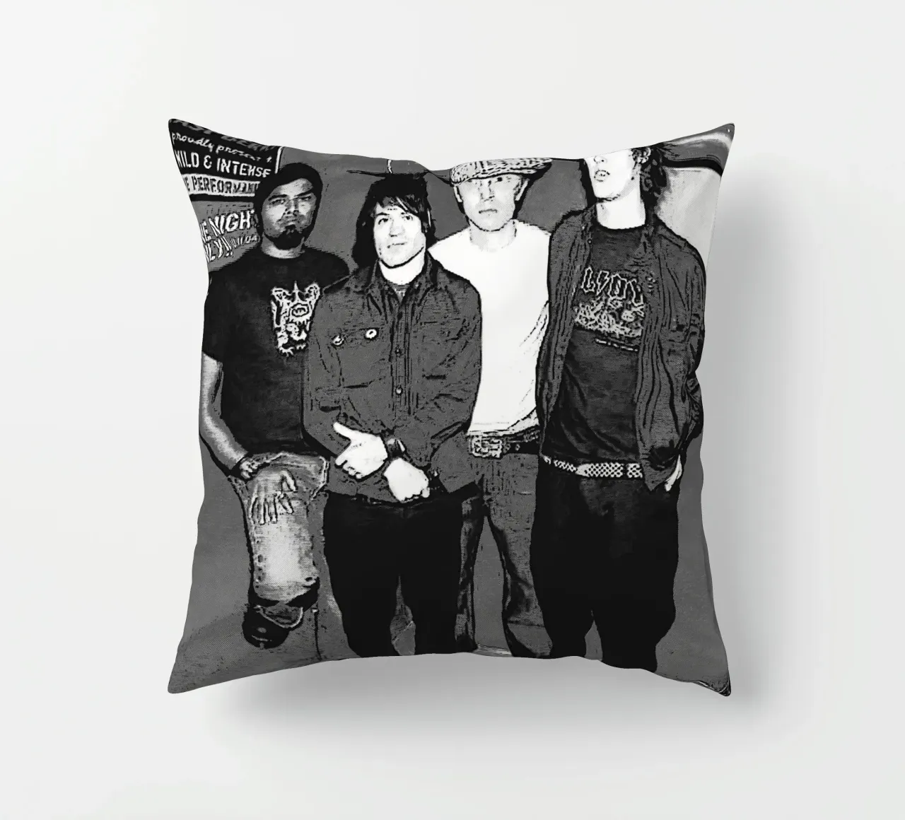 sum 41 band art cuscino da vanhesling