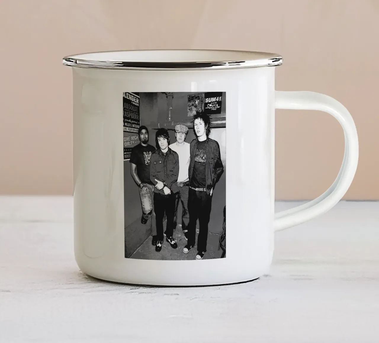 sum 41 band art tazza in smalto da vanhesling