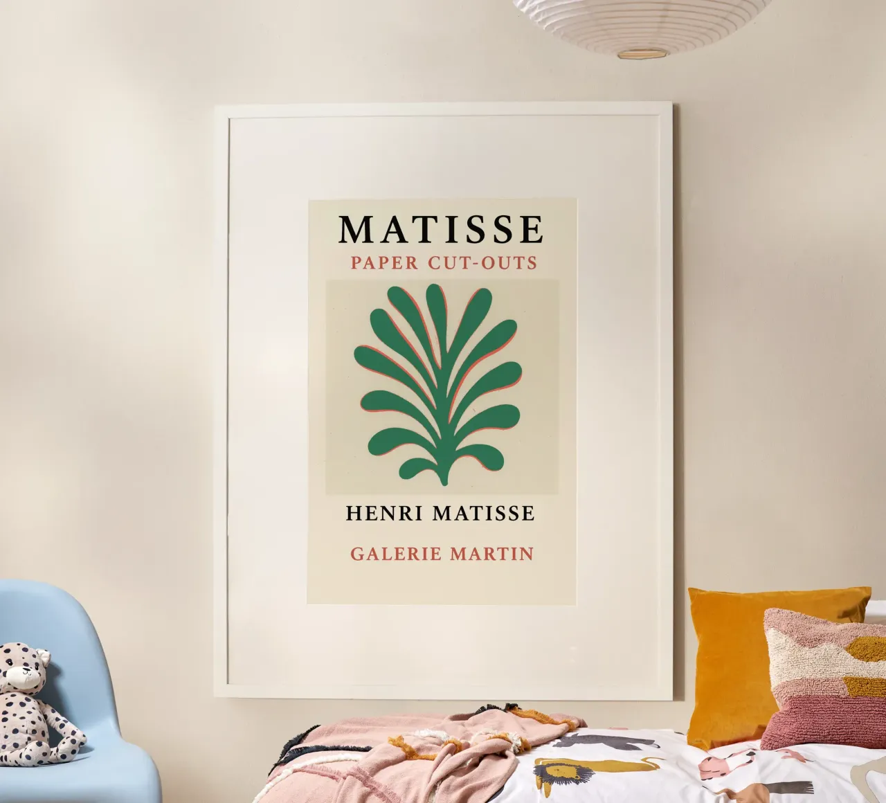 Matisse Paper Cat poster con telaio in legno da treechild