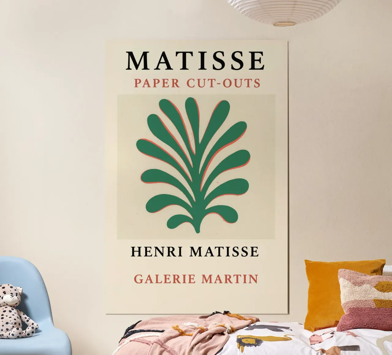 Matisse Paper Cat poster con telaio in legno da treechild