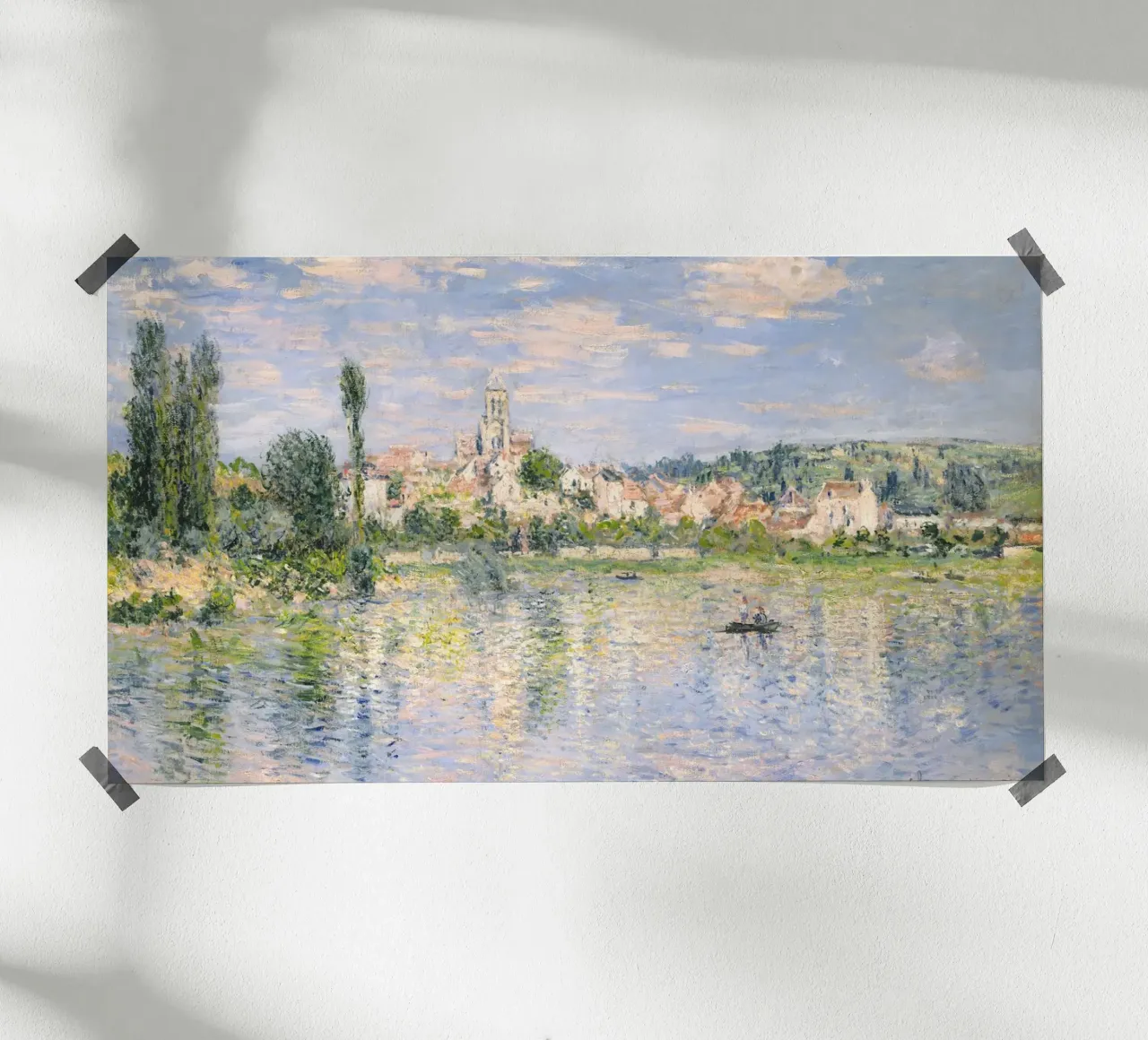 Vétheuil in estate (1880) di Claude Monet poster con telaio in alluminio da Art History