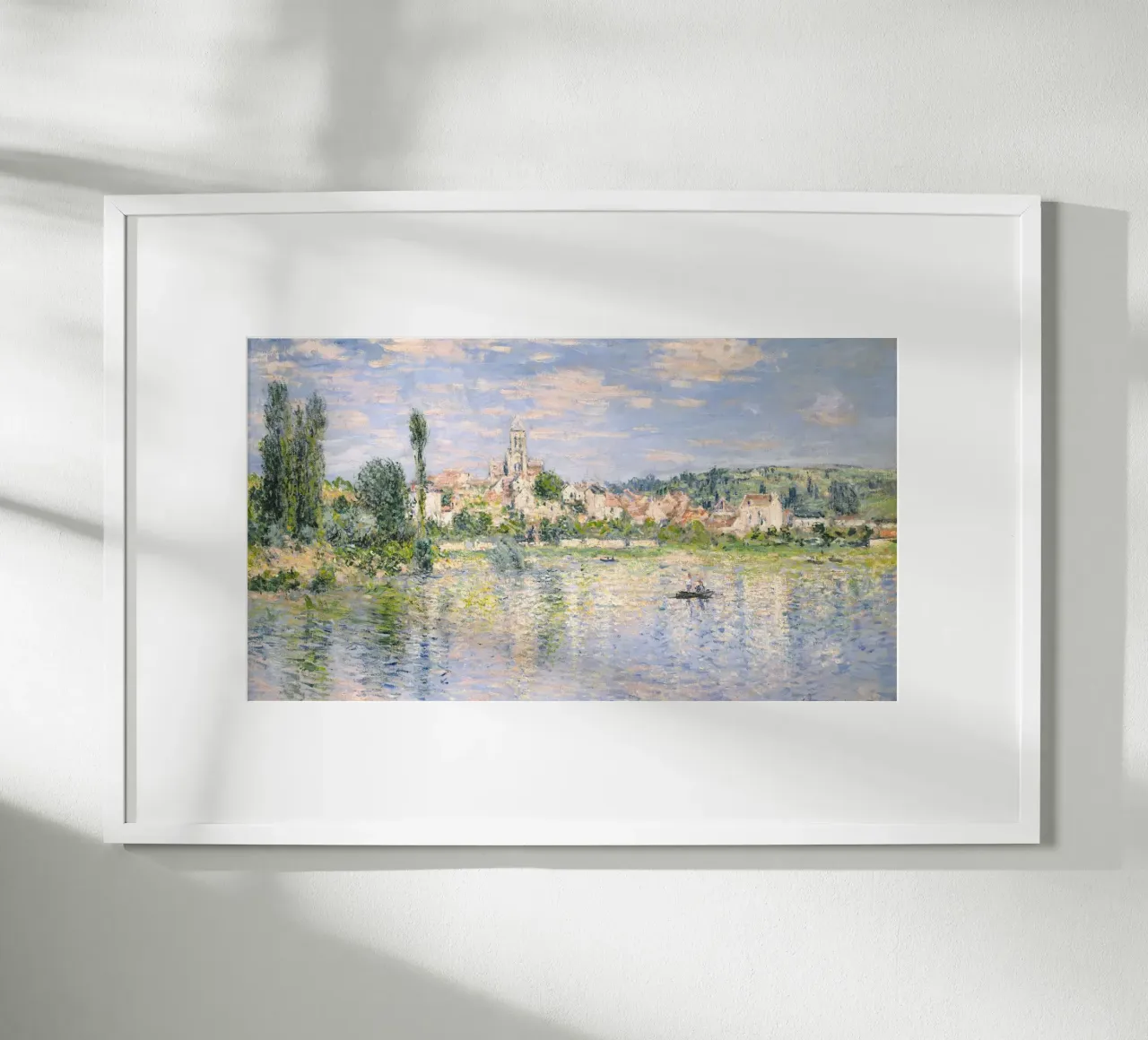 Vétheuil in estate (1880) di Claude Monet poster con telaio in alluminio da Art History