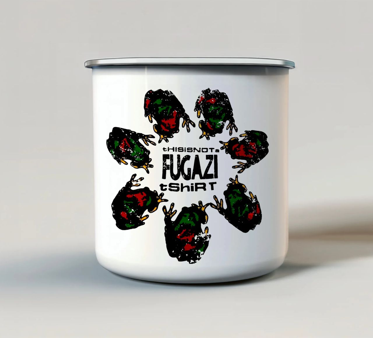 Questa non è una camicia dei Fugazi tazza in smalto da Sigrid Rauuy