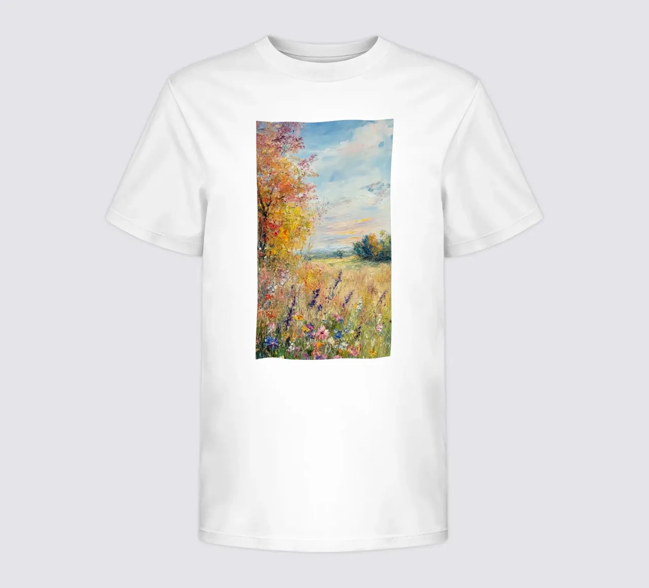 vasto prato con fiori selvatici t-shirt bambini da SMG Store