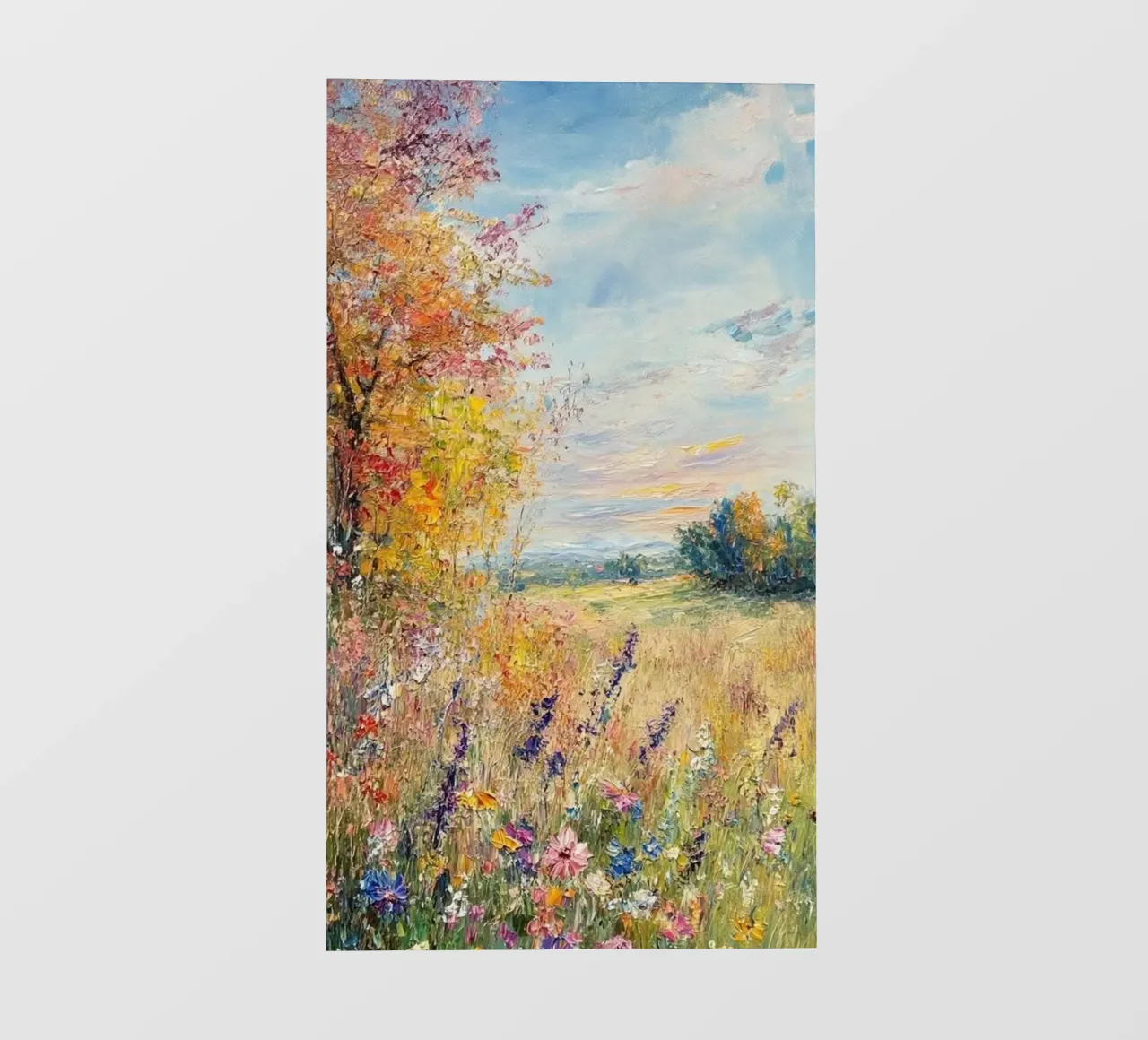 vasto prato con fiori selvatici telo in pvc da SMG Store