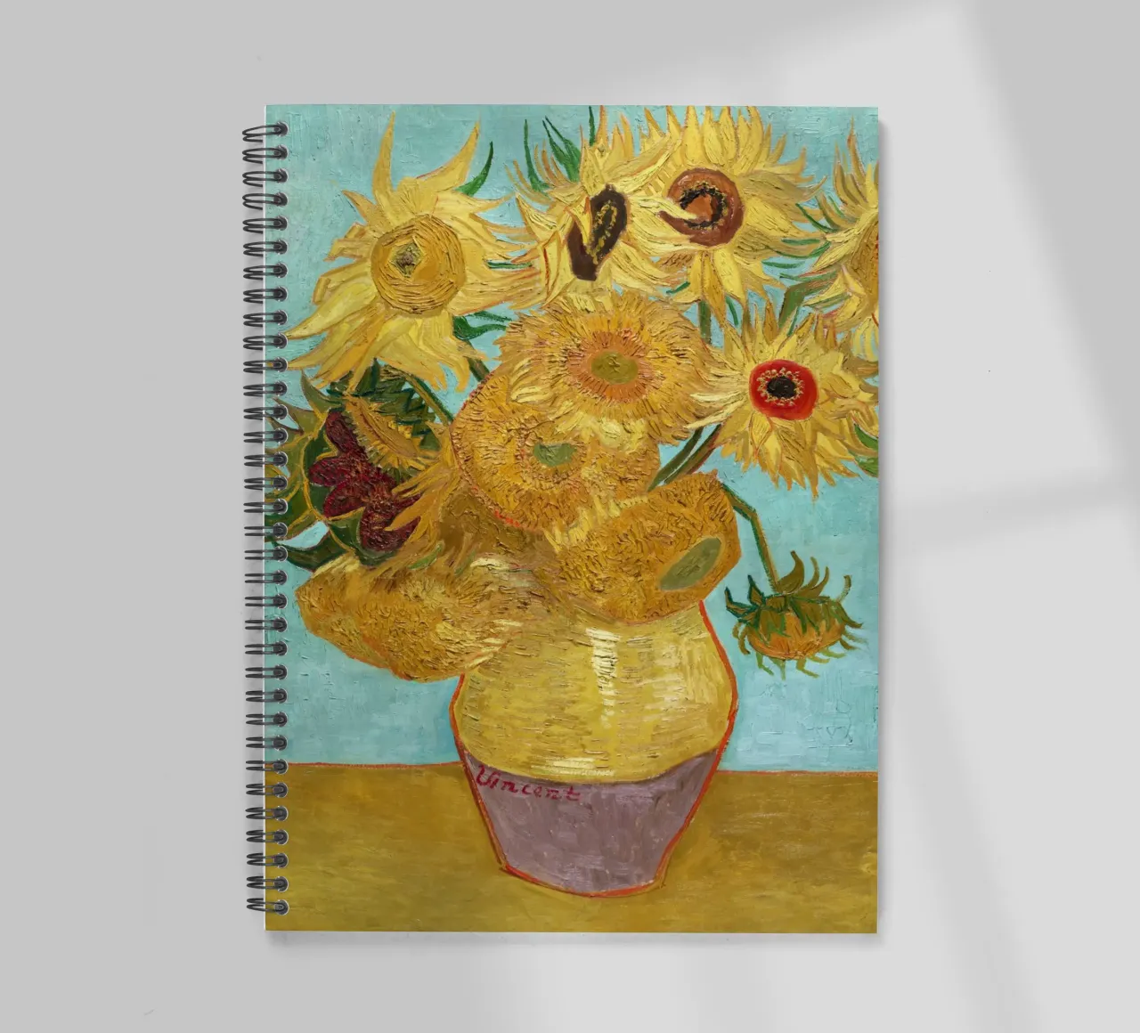 Vaso con dodici girasoli di Vincent van Gogh diario ad anelli da Art History