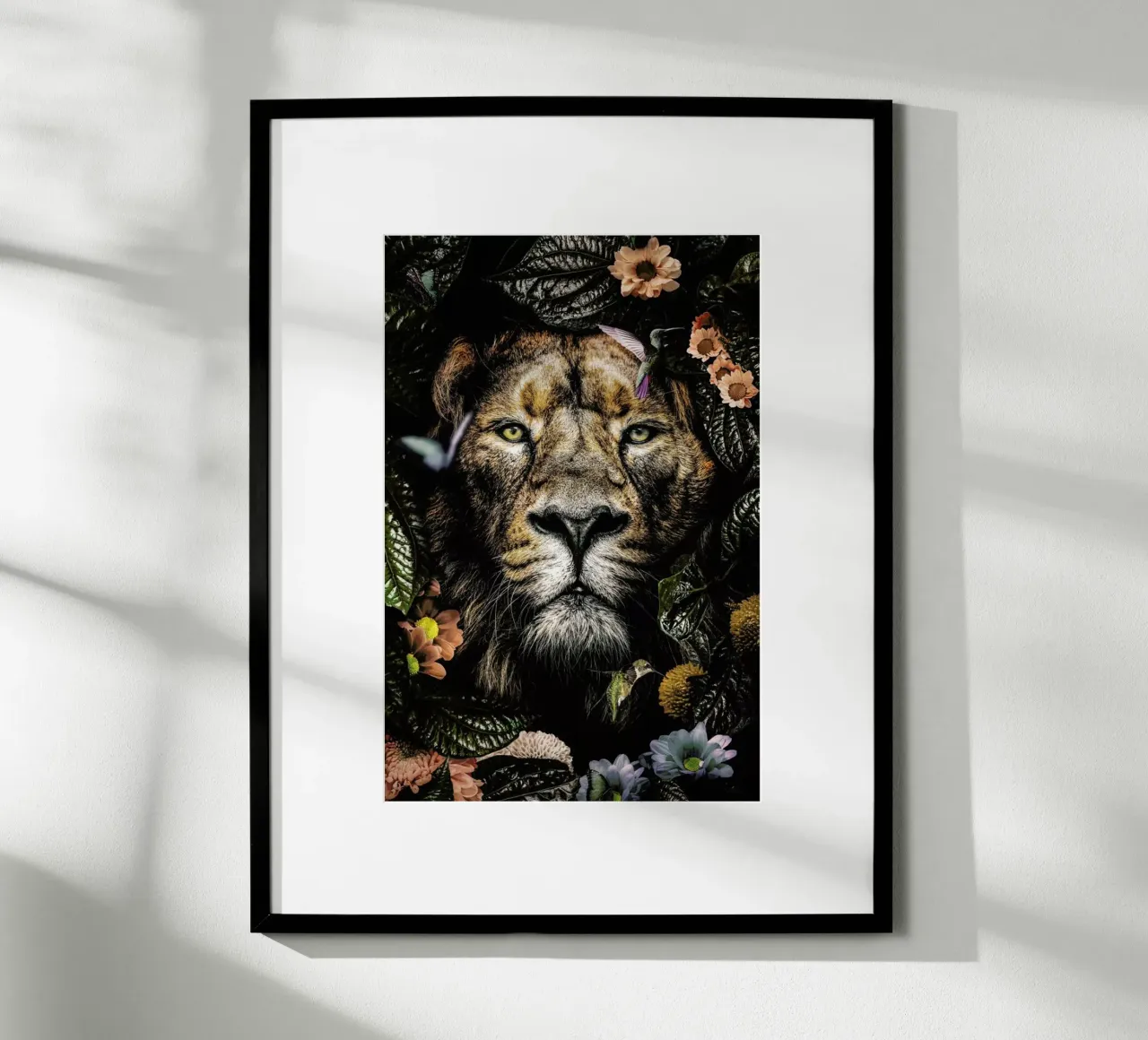 Wk Lion poster con telaio in legno da Wouter Rikken