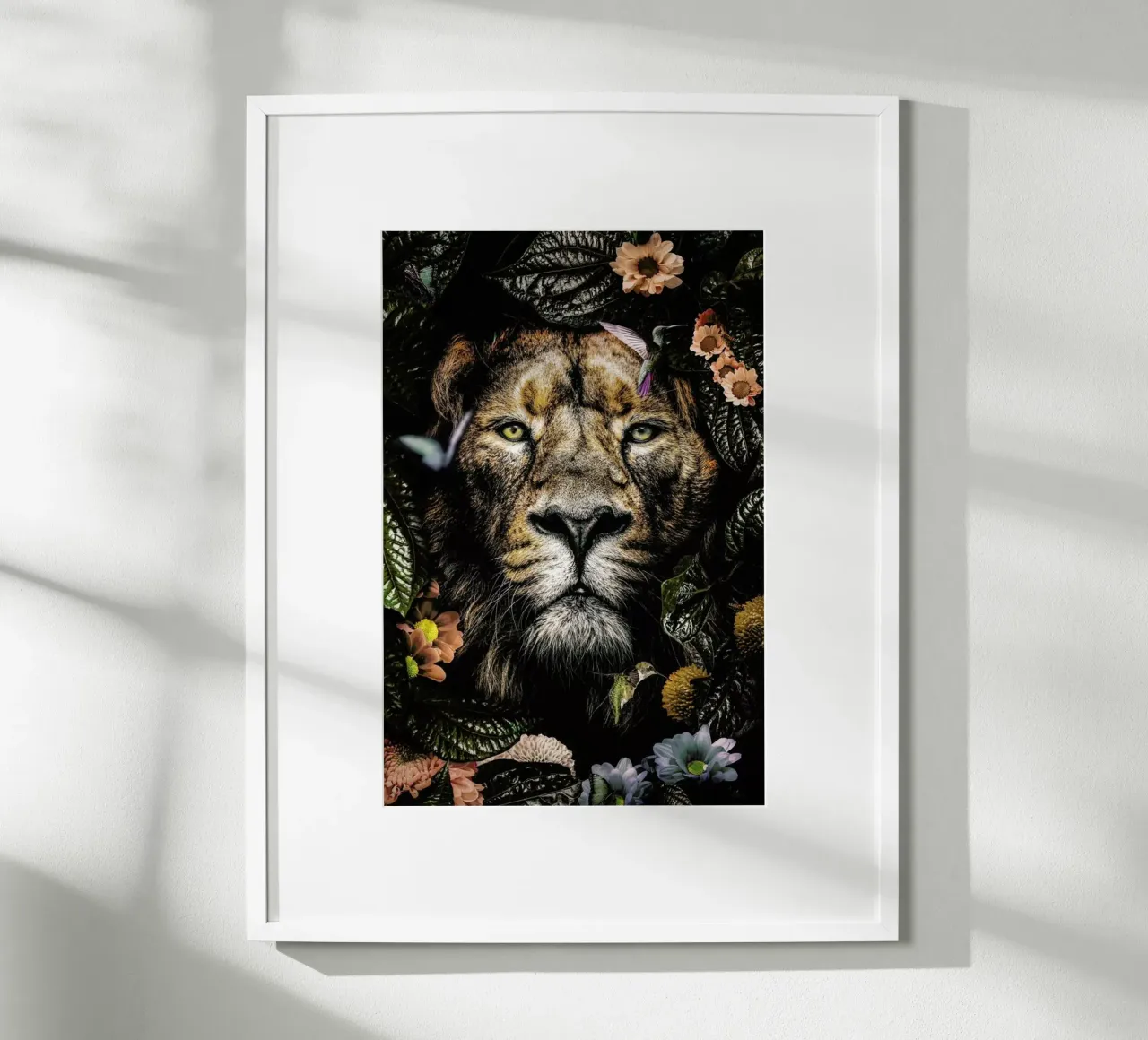 Wk Lion poster con telaio in legno da Wouter Rikken