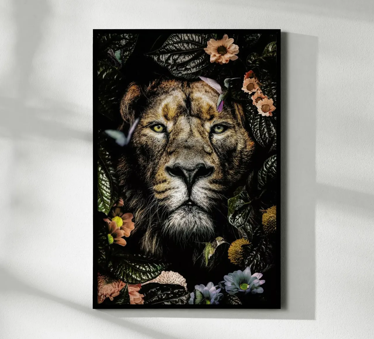 Wk Lion poster con telaio in legno da Wouter Rikken