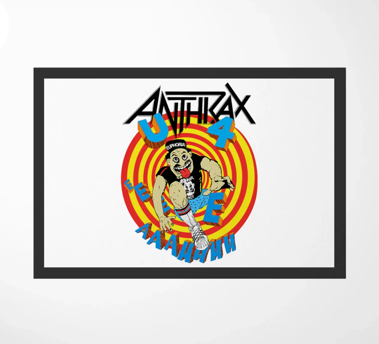 Retro Anthrax Band anni '90 zerbino da https://www.juniqe.com/uk/shop/Henndraws