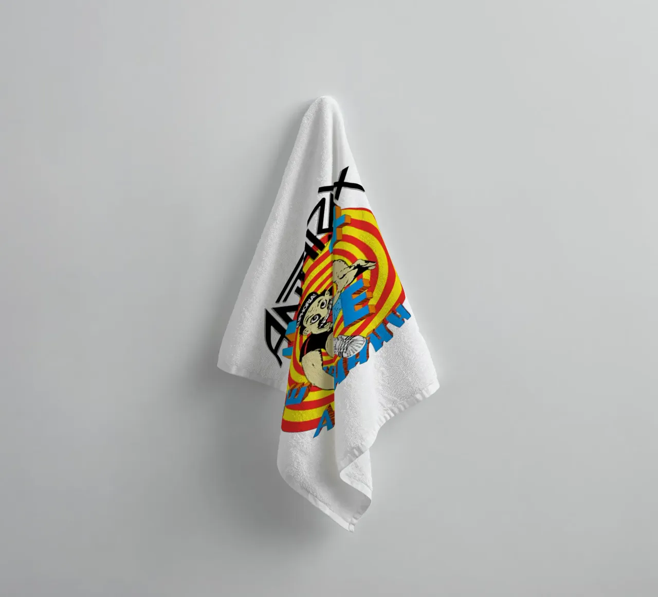 Retro Anthrax Banda 90s toalla de baño de https://www.juniqe.com/uk/shop/Henndraws