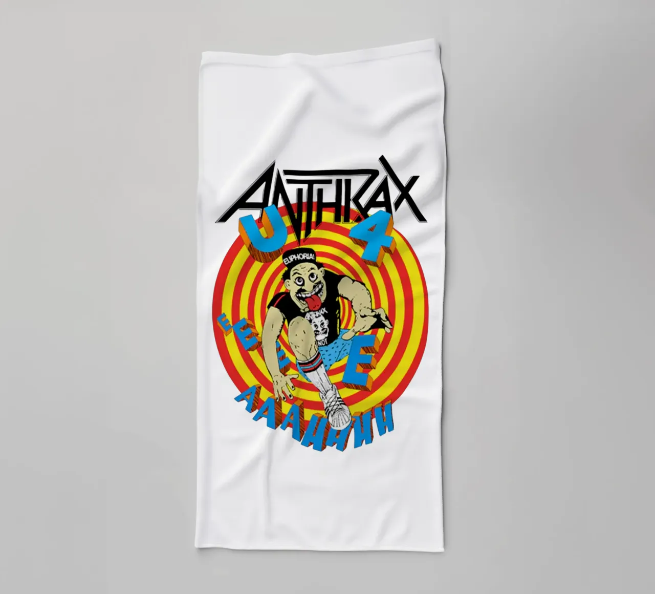 Retro Anthrax Banda 90s toalla de baño de https://www.juniqe.com/uk/shop/Henndraws