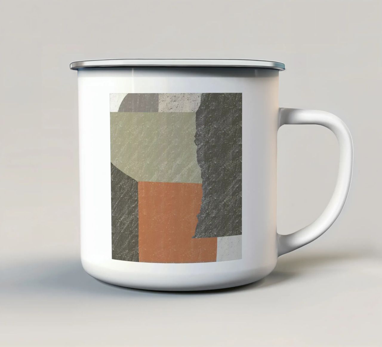 Astratto di grandi dimensioni con texture tazza in smalto da Little Dean