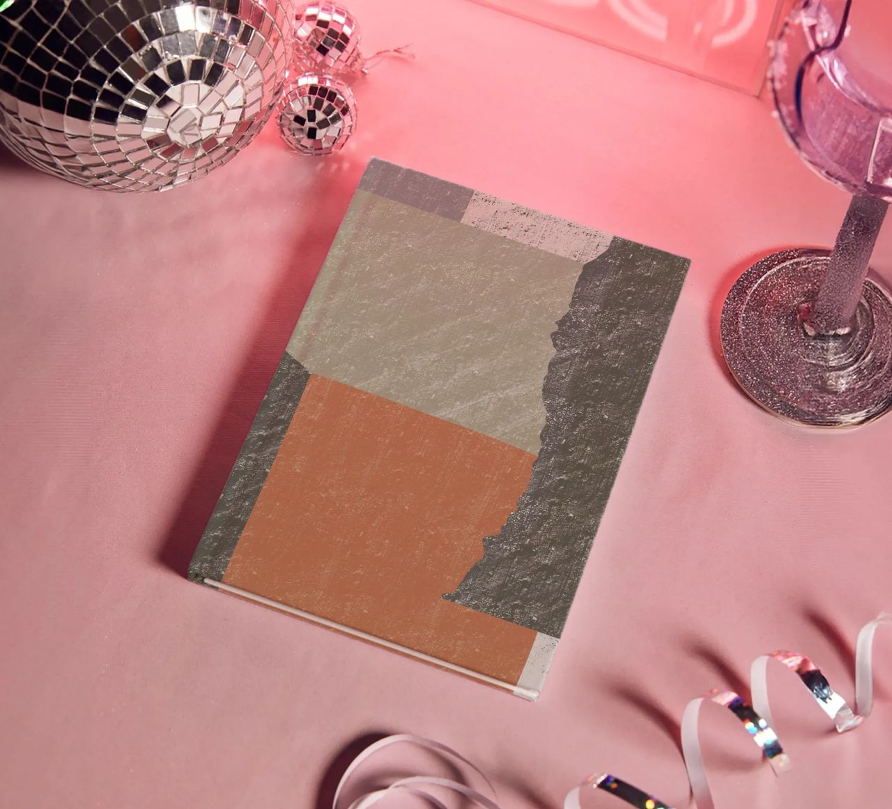 Textured large abstract notebook by Little Dean