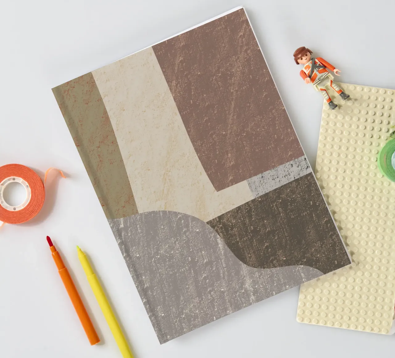 Textured large abstract 02 notebook by Little Dean