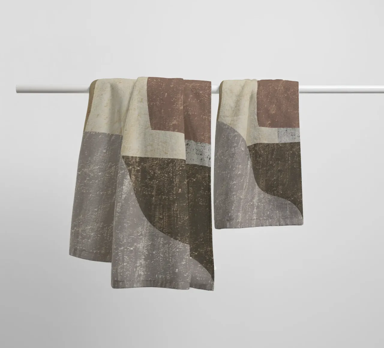 Textured large abstract 02 towel by Little Dean