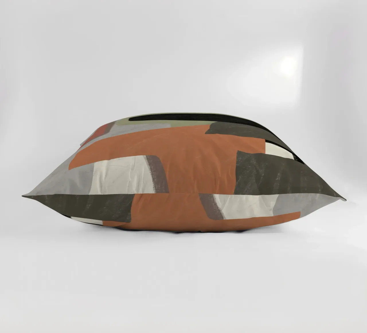 Textured large abstract 03 decorative cushion by Little Dean