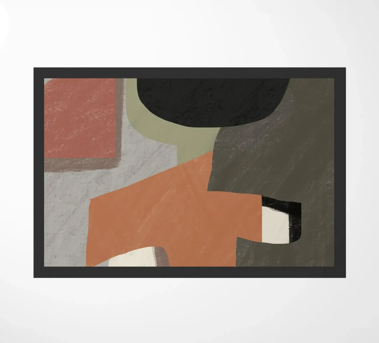 Textured large abstract 03 doormat by Little Dean