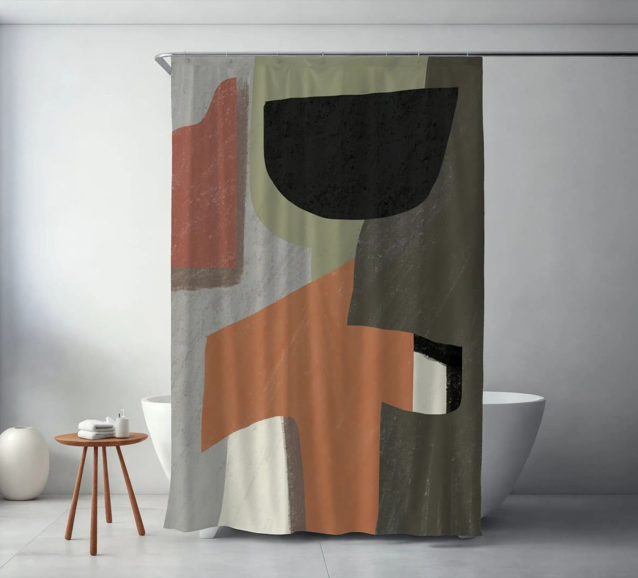 Grande astratto strutturato 03 tenda da doccia da Little Dean