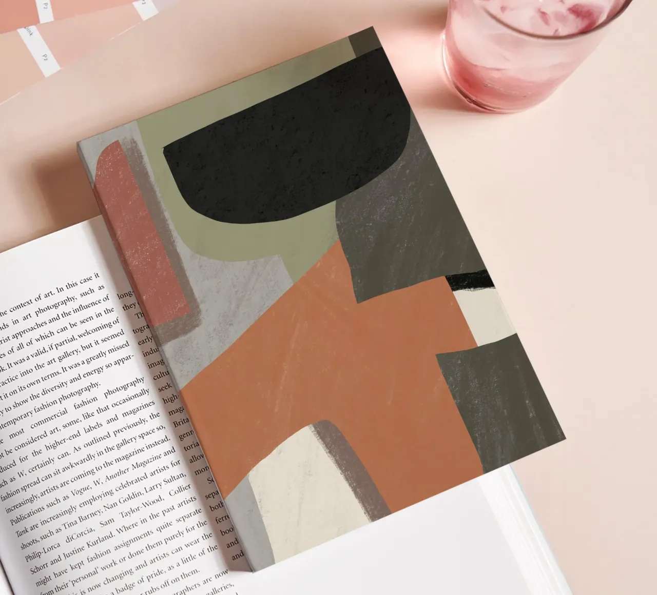 Textured large abstract 03 notebook by Little Dean
