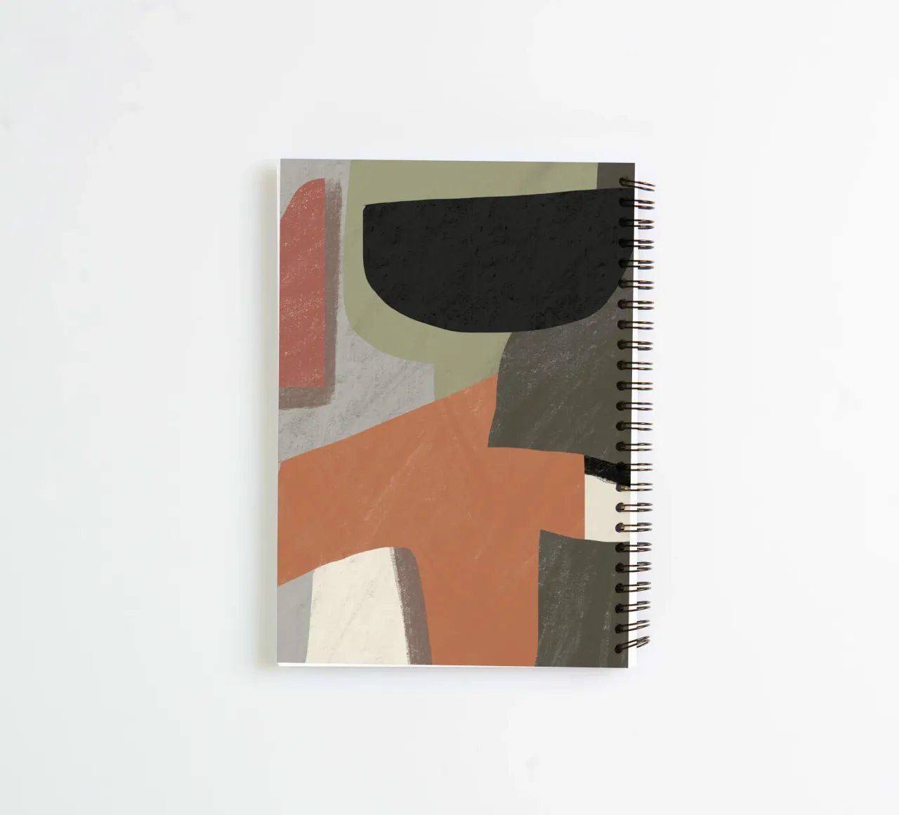 Textured large abstract 03 spiral notebook by Little Dean