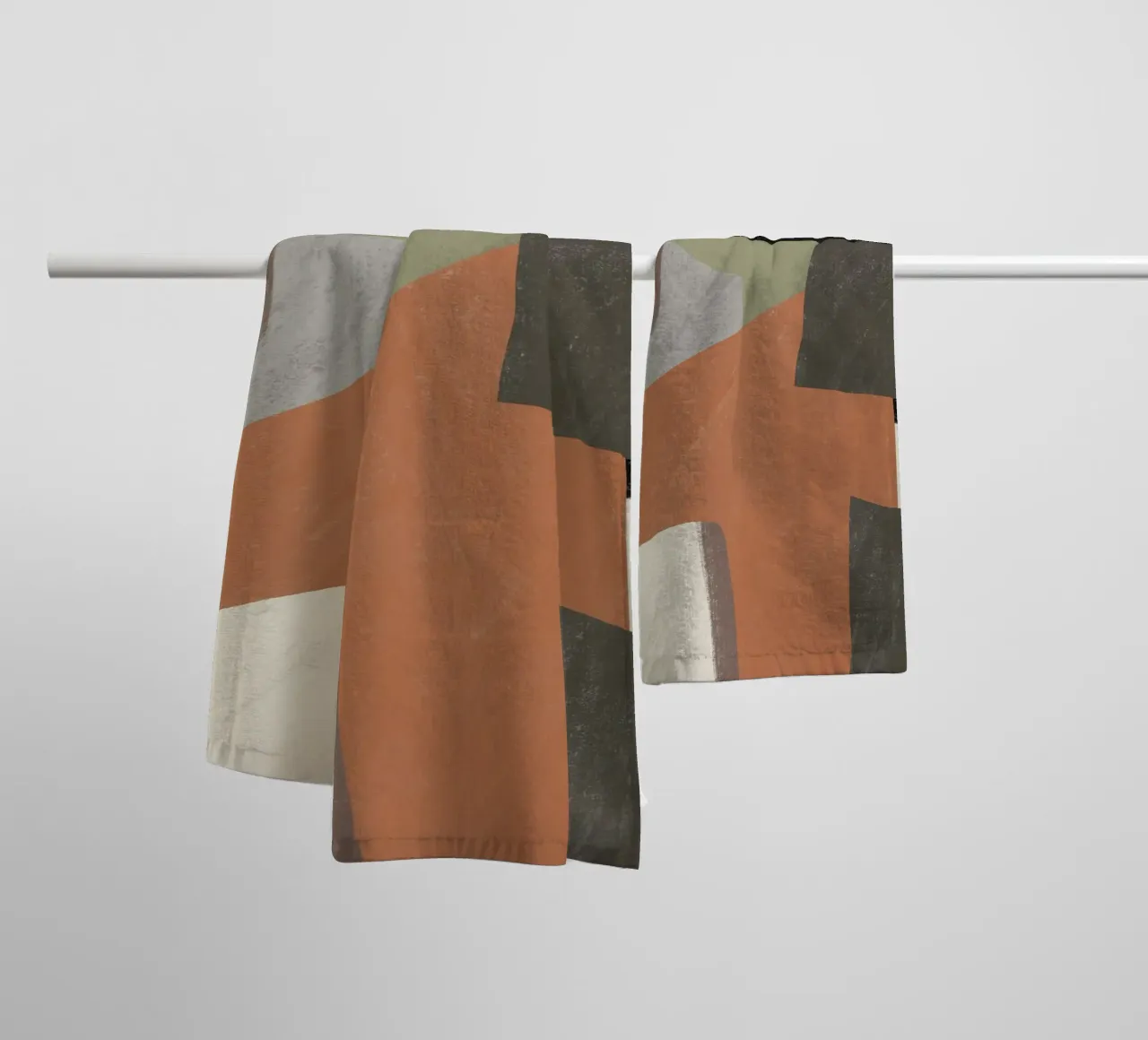 Textured large abstract 03 towel by Little Dean