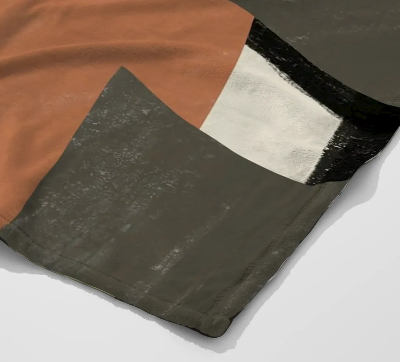 Textured large abstract 03 fleece blanket by Little Dean