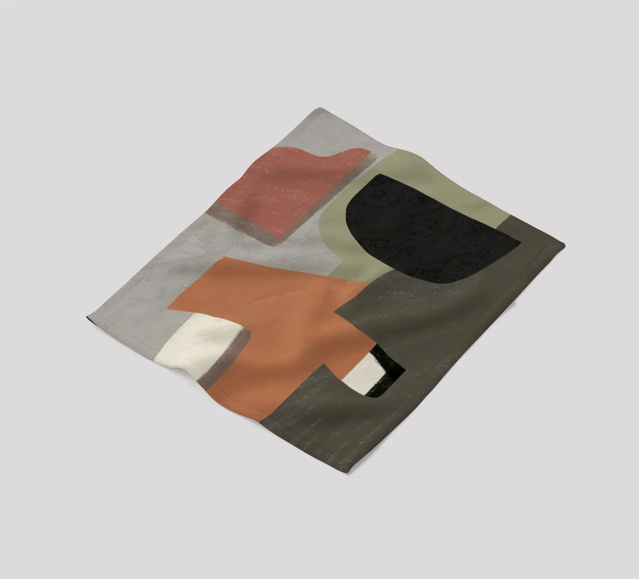 Textured large abstract 03 fleece blanket by Little Dean