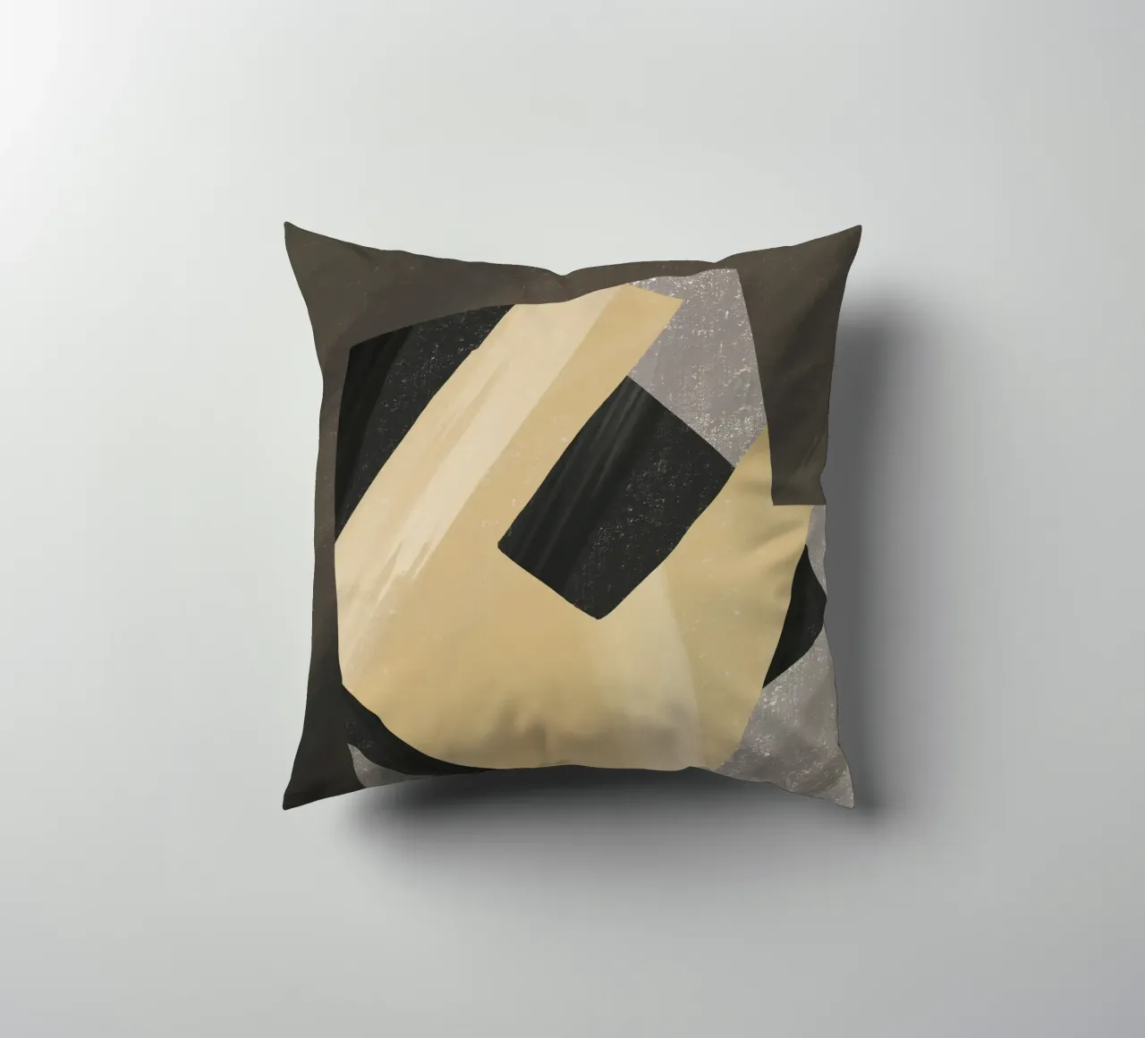 Textured large abstract 04 decorative cushion by Little Dean