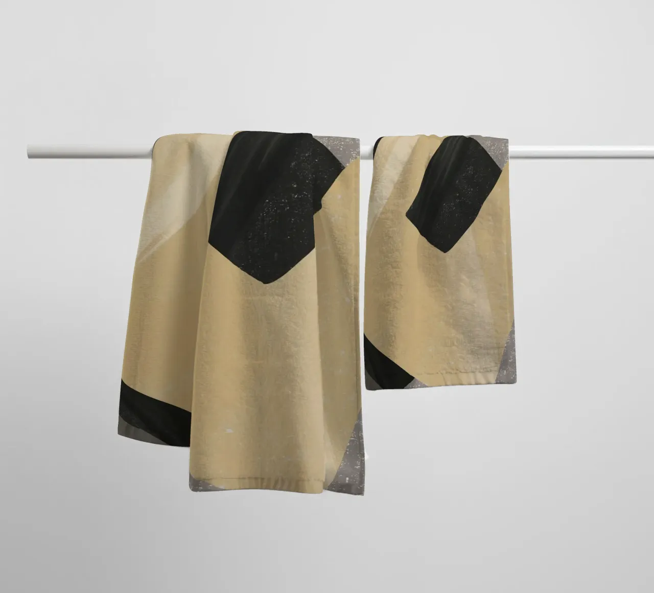 Textured large abstract 04 towel by Little Dean