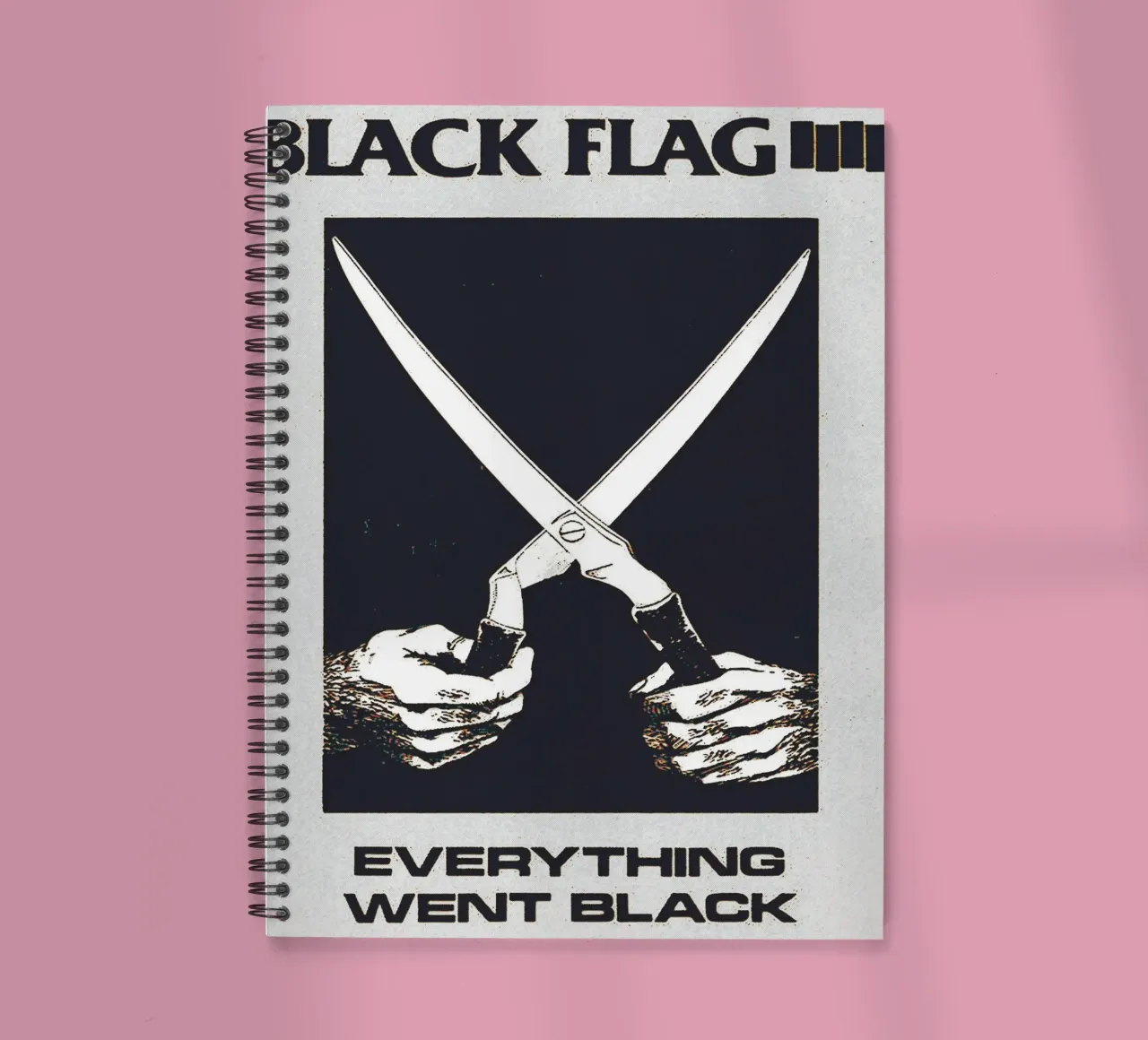 zwarte vlag band kunst notitieboek met spiraal van vanhesling