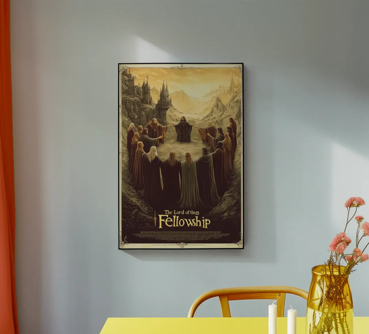 Fellowship – A Vintage Tribute to Middle-earth acrylic glass by Mittelerde Atelier