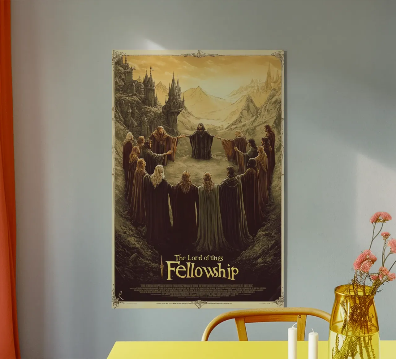 Fellowship – A Vintage Tribute to Middle-earth acrylic glass by Mittelerde Atelier