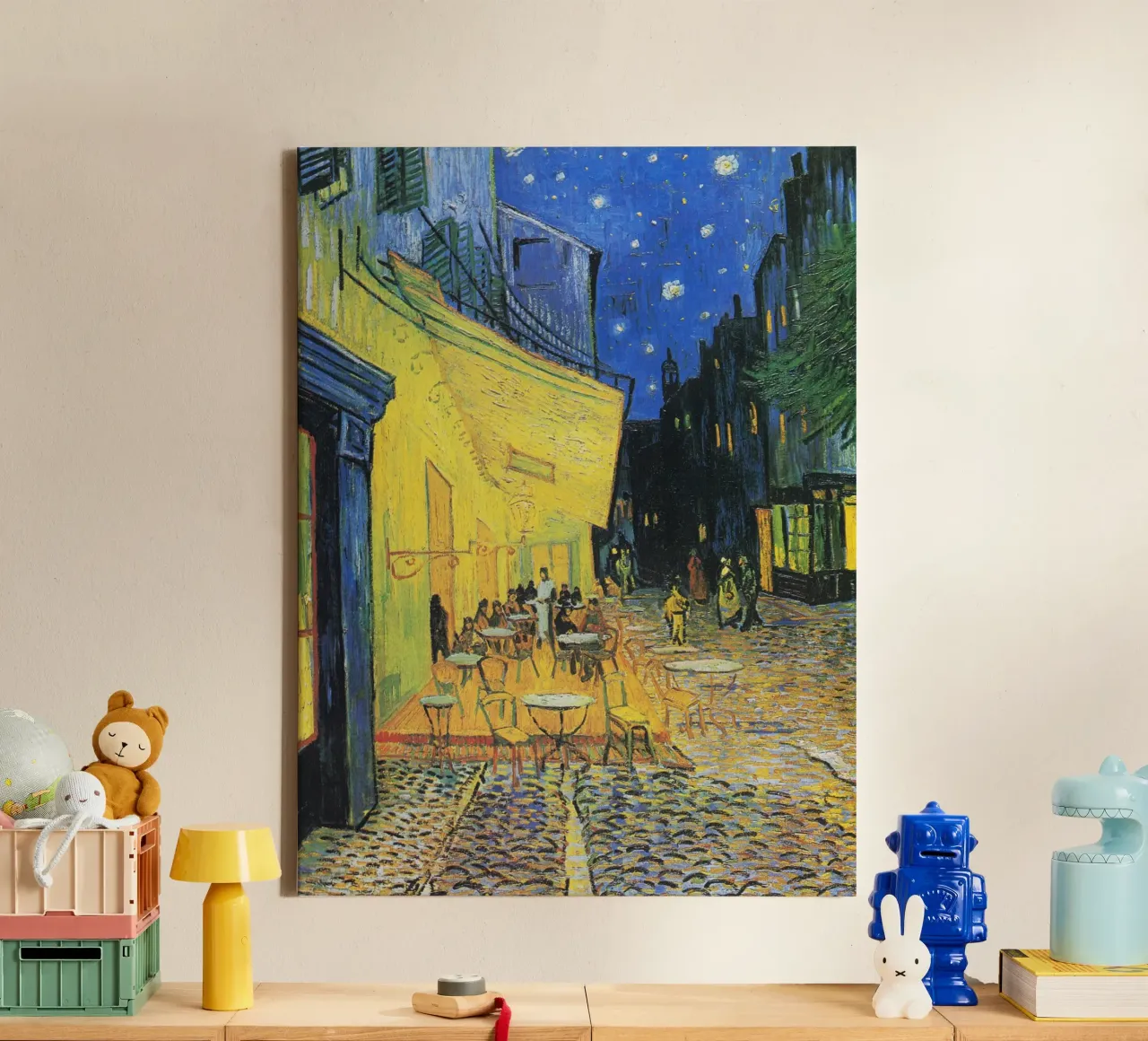Terrazza del caffè di notte (1888) di Vincent van Gogh tela con Cornice a cassetta da Art History