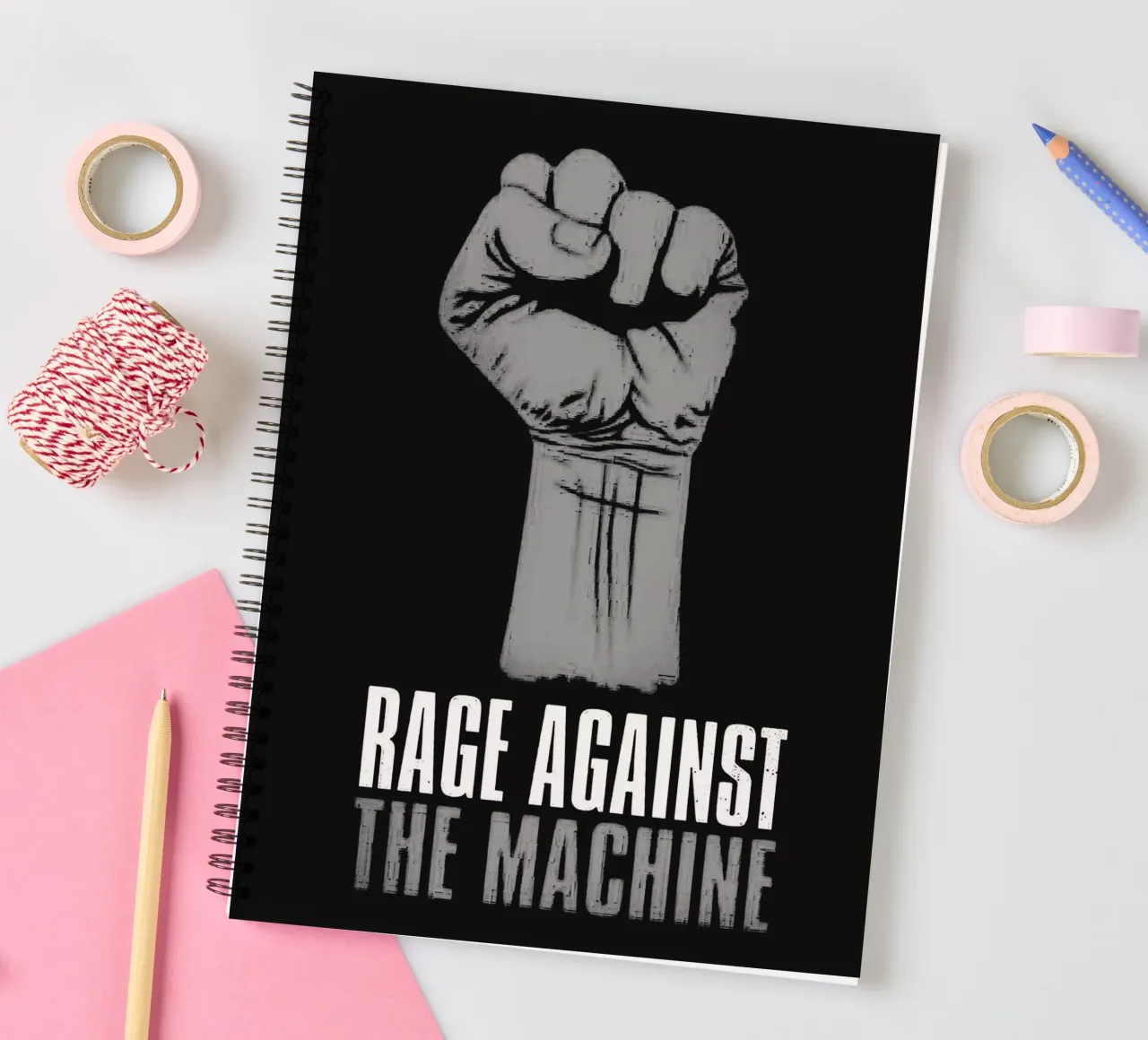 Rage Against the Machine spiral notebook by vanhesling