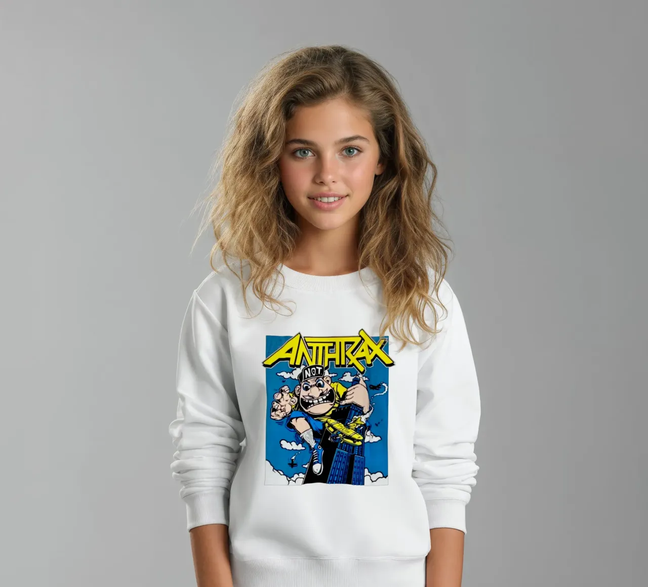 Stile classico dei cartoni animati - Anthrax Band felpa bambino da https://www.juniqe.com/uk/shop/Henndraws