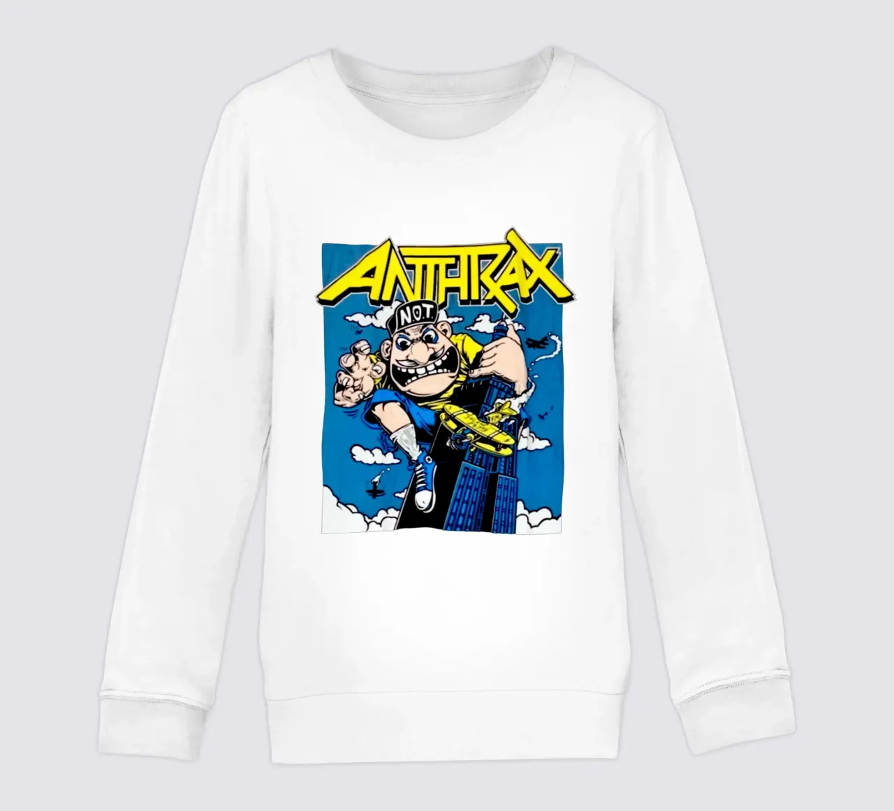 Stile classico dei cartoni animati - Anthrax Band felpa bambino da https://www.juniqe.com/uk/shop/Henndraws