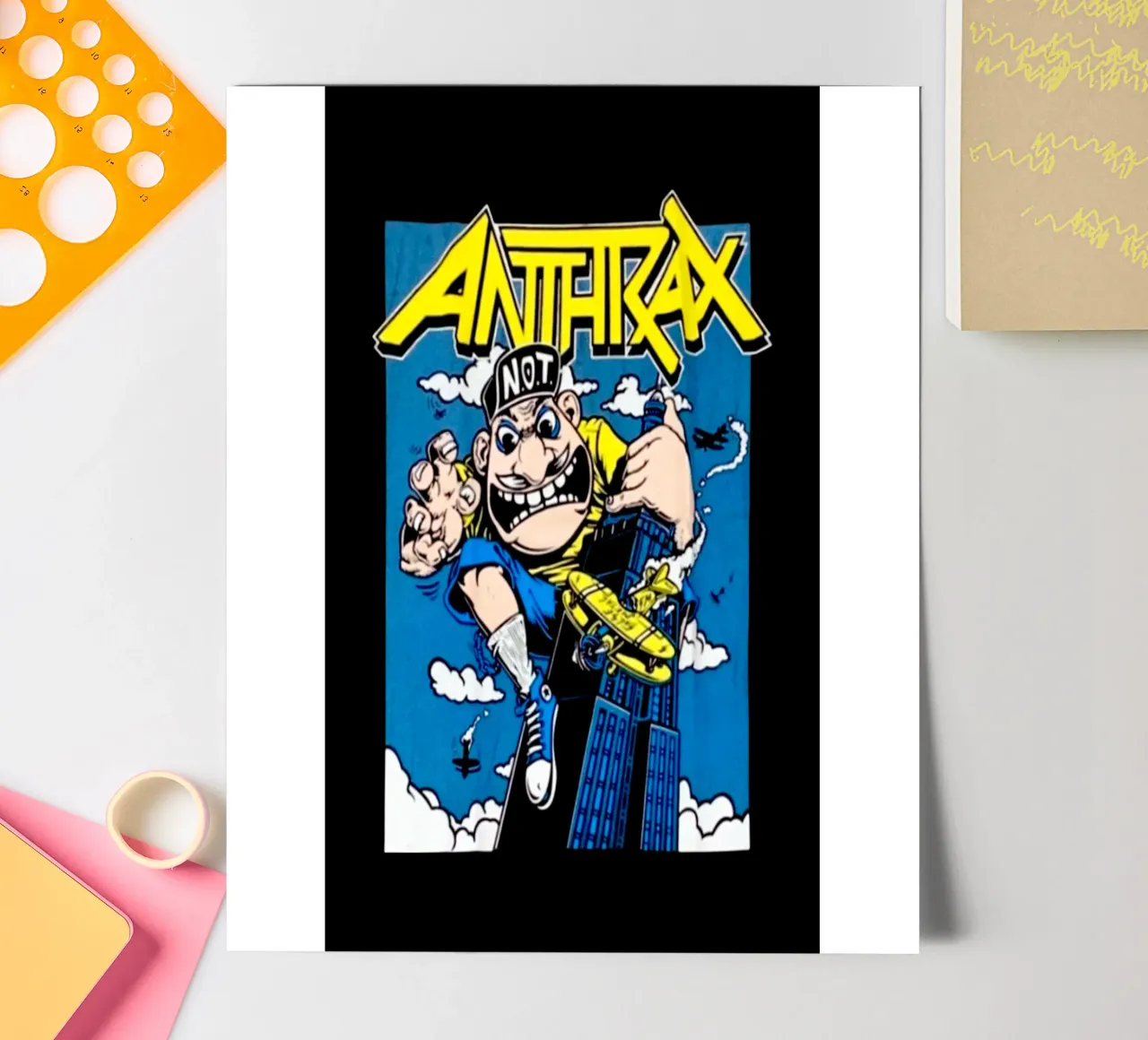 Classic Cartoon Style - Anthrax Band sticker sheet by https://www.juniqe.com/uk/shop/Henndraws