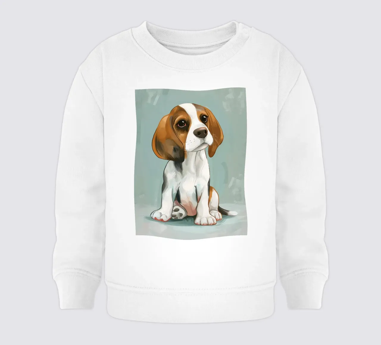 Un charmant portrait d'un beagle, capturant son innocence sweat pour bébé de DesignDoodle